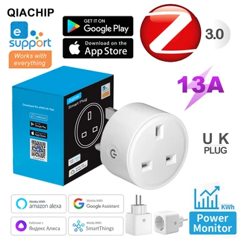 Функция синхронизации питания Zigbee eWeLink Smart Plug UK 10A WiFi Socket Работает с Alexa, Google Home, Alice, SmartThimgs