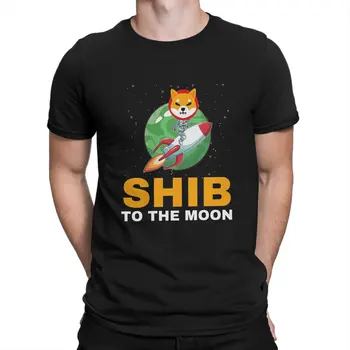 Футболка Shiba Inu Rocket to the Moon Мужская одежда Blusas Футболка из полиэстера для мужчин
