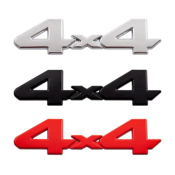 Черный Хром Красный Логотип 3D Металл 4X4 Эмблема Автомобиля Значок На Крыло Наклейка на Багажник для 4X4 Wrangler YJ JK Renegade Liberty Commander Patriot