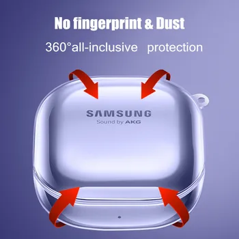 Чехол для Samsung Galaxy Buds 2 pro live 2pro Прозрачный жесткий ПК, прозрачный защитный чехол для наушников Samsung Buds live 2 2pro case